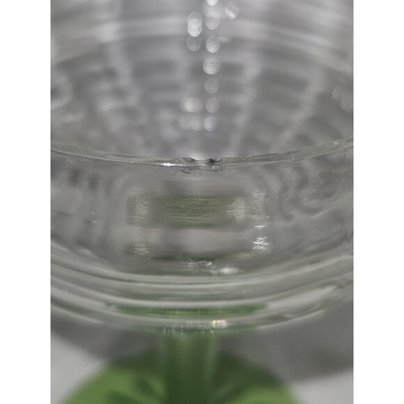 2 Anchor Hocking Circle Green Champagne Sherbert Depression Uranium Glasses - Picture 5 of 6